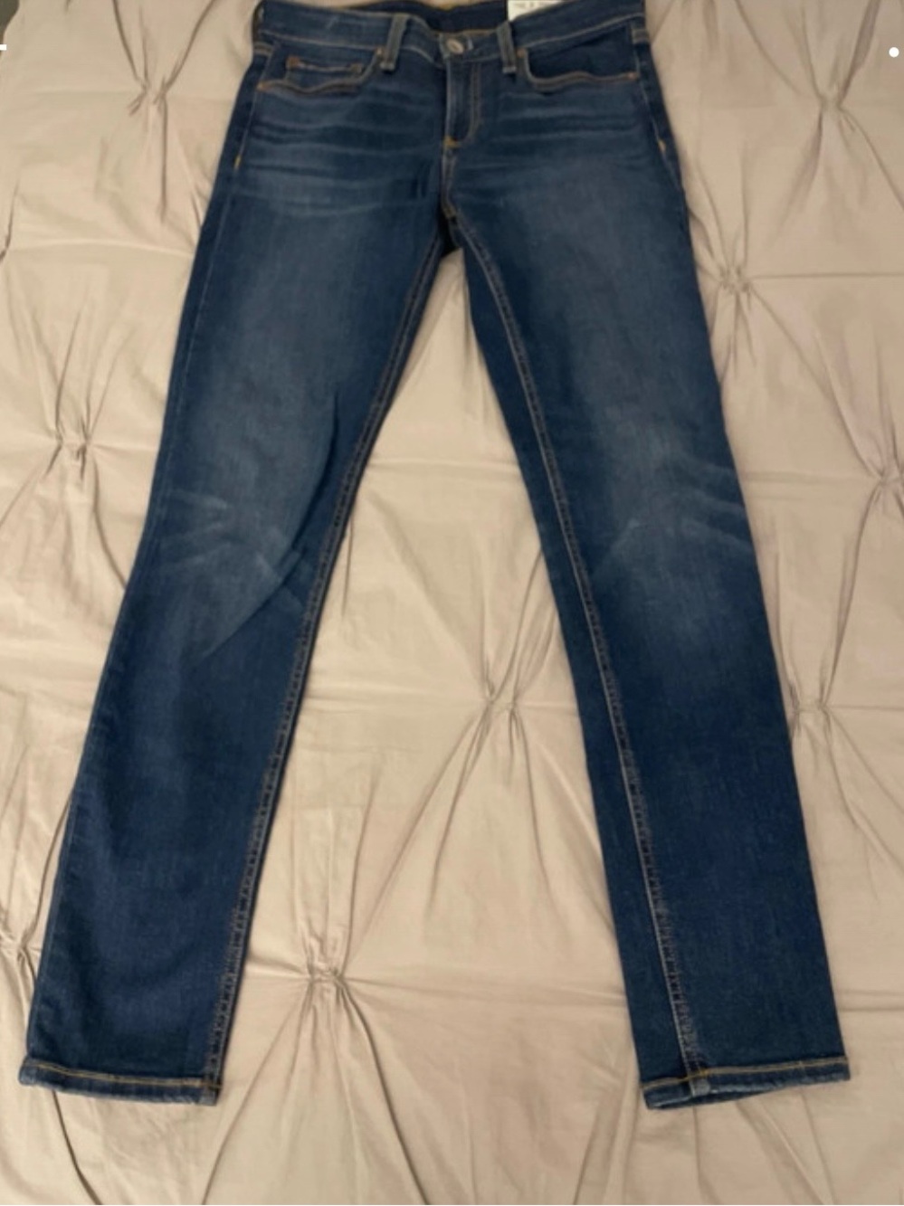 Rag and Bone Classic Dark Wash Skinny Jeans - Blue